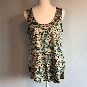 Scattered eye print top